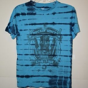 Boys blue tie-dye shirt